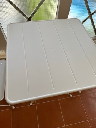 Mesa y Silla Terraza Ikea Blanca