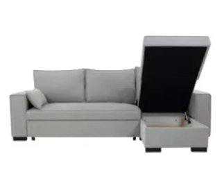 Sofá modular beige y negro