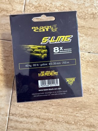 Hilo trenzado pesca Black Cat S-Line - Ø0,38mm 250