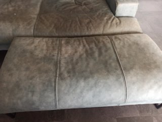 Sofá modular gris de tela