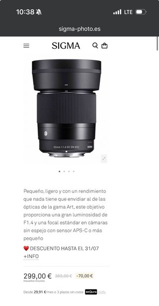 Canon M50 II + Sigma 30mm f/1.4 y 16mm f/1.4