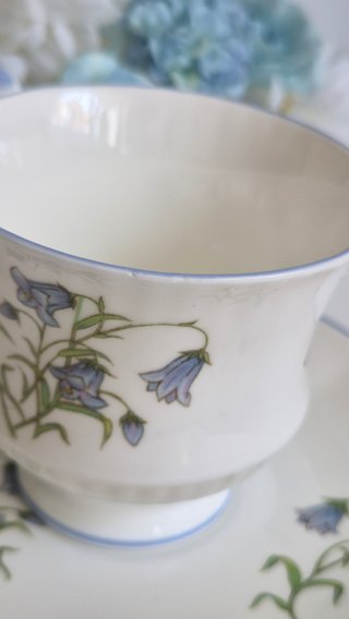 Taza y platillo porcelana inglesa floral