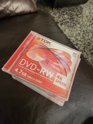 Pack 6 DVD-RW TDK 4.7GB 4X