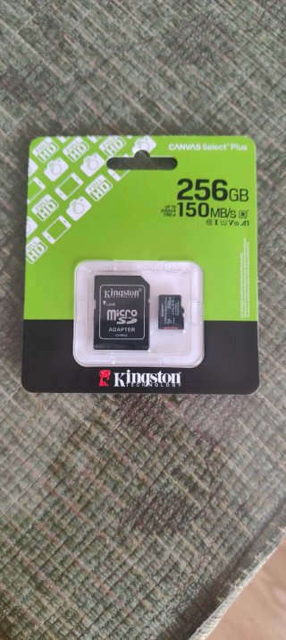 Micro SD Kingston 256GB Canvas Select Plus