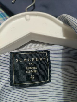 Camisa Scalpers Hombre Talla L Rayas Azules