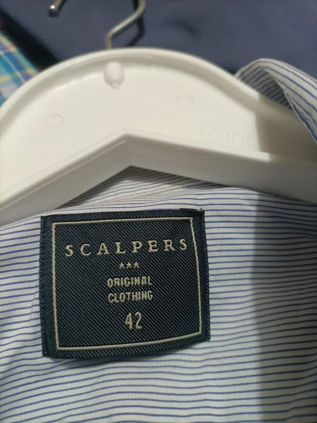 Camisa Scalpers Hombre Talla L Rayas Azules