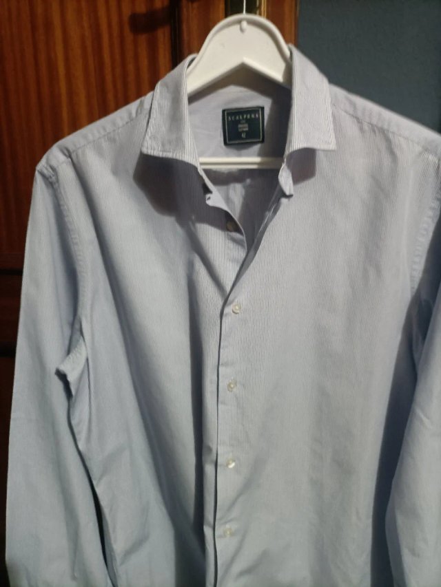 Camisa Scalpers Hombre Talla L Rayas Azules