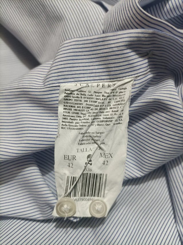 Camisa Scalpers Hombre Talla L Rayas Azules