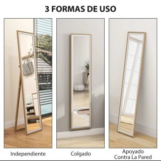 Espejo de pie madera y cristal