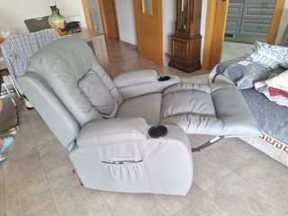 Sillón Relax Polipiel Gris