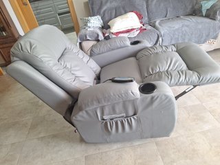 Sillón Relax Polipiel Gris
