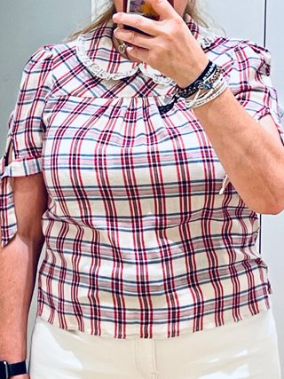 Blusa Romántica Cuadros