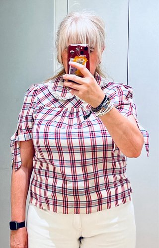 Blusa Romántica Cuadros