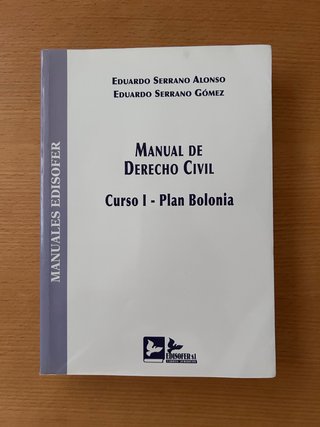 Manual de derecho civil Plan de Bolonia. Curso I