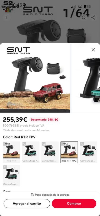 Mini coche FPV Sniclo Rojo
