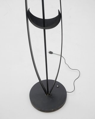 Lampada da terra Luna scultura in forgia midcentury