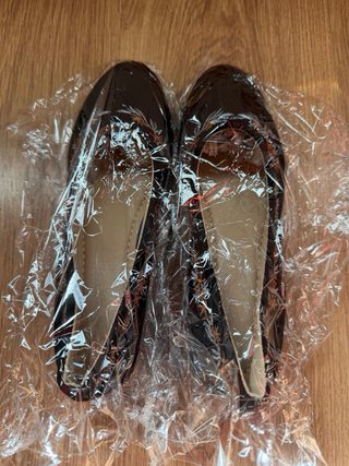 Zapatos planos negros bordados mujer
