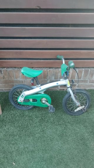 Bicicleta sin pedales verde