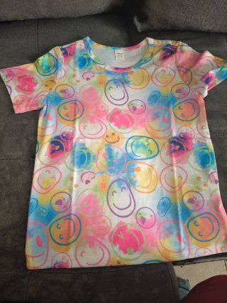 Camiseta niña 7 años smiley tie-dye tengo varias