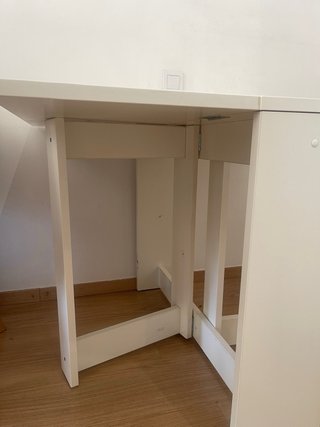 Mesa plegable cocina comedor blanca