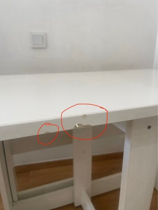 Mesa plegable cocina comedor blanca