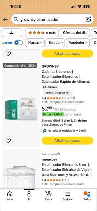 Esterilizador de biberones GROWNSY