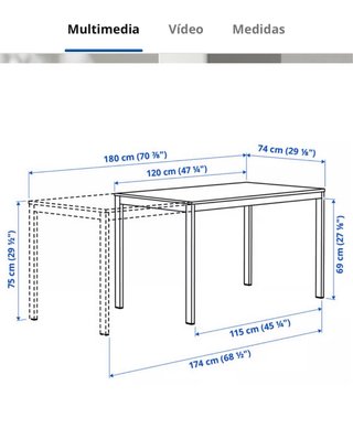 Mesa extensible IKEA VIHALS + 6 sillas