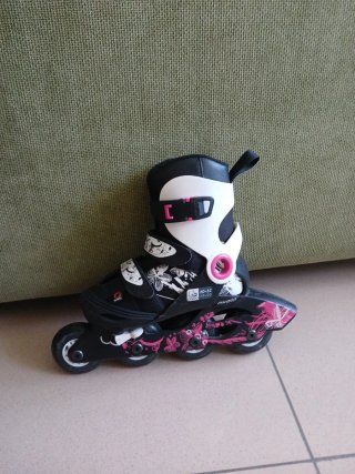 Patines en línea Oxelo negros y rosas
