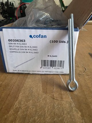 Spine a coppiglia DIN 94 M 6,3 X 63