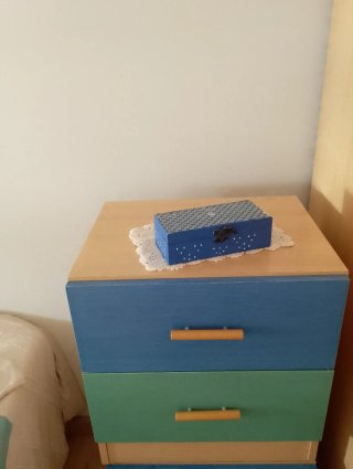 Mueble salón de melamina   y regalo cabecero