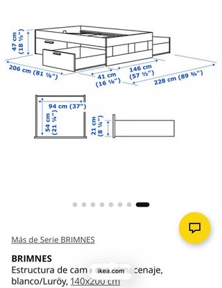 HOY 20€Cama 135cm Ikea Madera