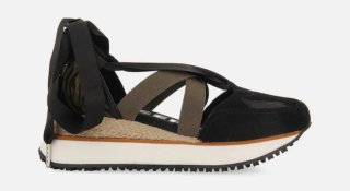 Sandalias Giosseppo con cuña negras y verdes