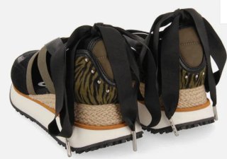 Sandalias Giosseppo con cuña negras y verdes