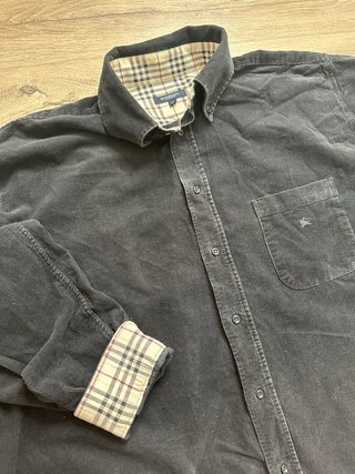 Camisa Pana Burberry Negra Hombre XL