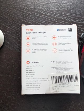 Radar Traseiro Coospo TR70 Luz Inteligente