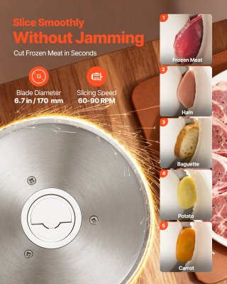 Affettatrice Elettrica per Carne Congelata Casa