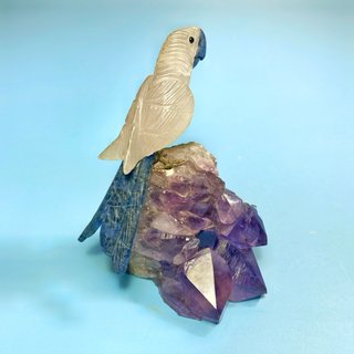 Figura Pájaro Amatista Brasil Tallado