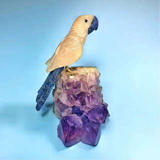 Figura Pájaro Amatista Brasil Tallado