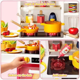 Cocina Juguete Niños 69 Piezas Rojo