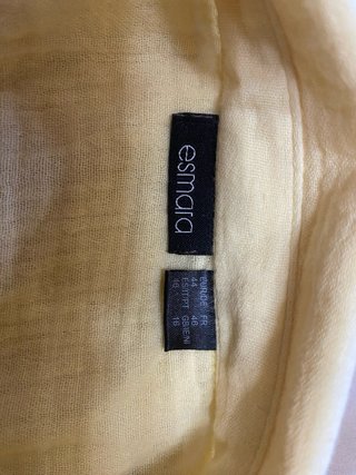 Camicia da donna a maniche corte gialla