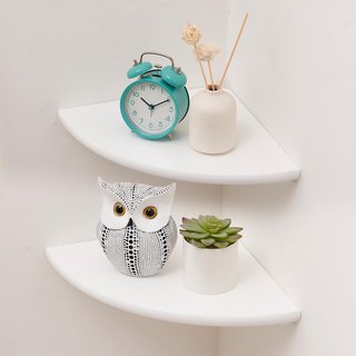 Estantes flotantes blancos (madera)