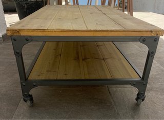 Mesa de centro madera y metal