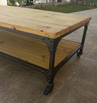 Mesa de centro madera y metal