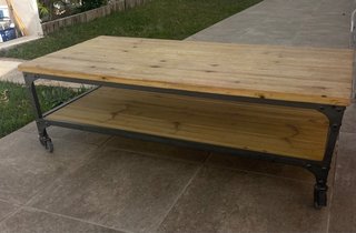 Mesa de centro madera y metal