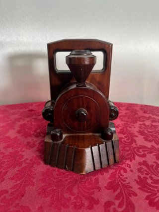 Figura tren madera decorativa