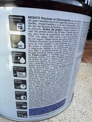 Vernice per piscine Clorocaucho Blu 12L Monto