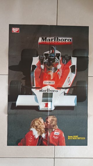 Poster James Hunt McLaren M26 1977 Marlboro
