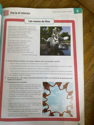 Libro Religión Católica 1ºBach Edebé