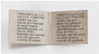 Pendientes Cristian Lay chapados en oro de 18kt