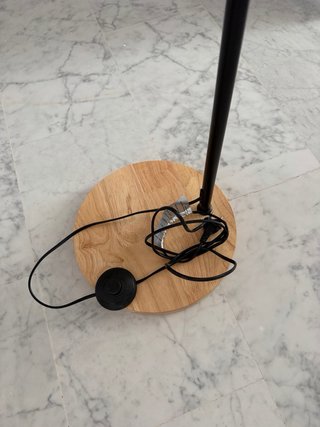 Lámpara de pie Rattan y Madera